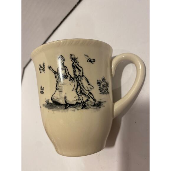 Vintage 1980s Wood & Sons England Toile de Joie Coffee Mug Earthenware - Picture 9 of 9